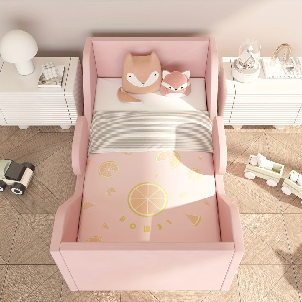 Toddler Bed, Child Bed for Kids with Extra Safty Broad, Standard Crib Size Toddler Bed