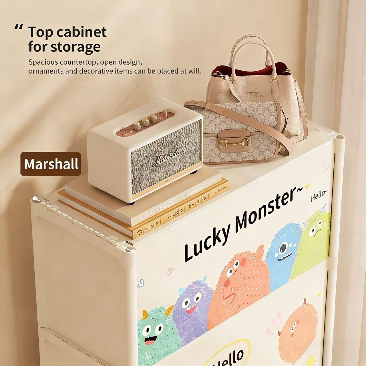 Multi-functional, Easy-to-assemble, Simple and Cartoonish Hall Storage Cabinet