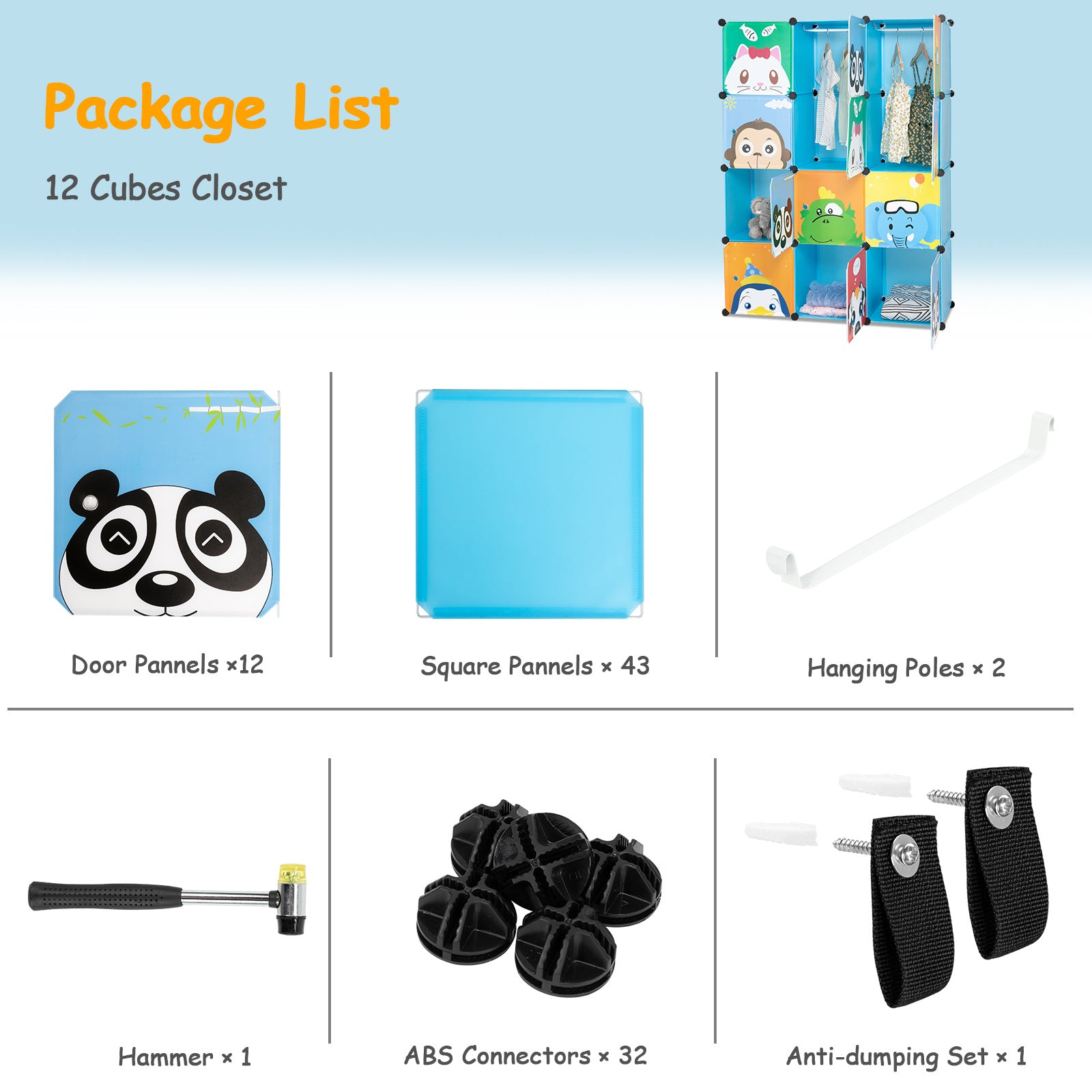 This Item Can Only Be Bought Once: a 4-Layer Wardrobe with 12 Compartments And 2 Hanging Rods