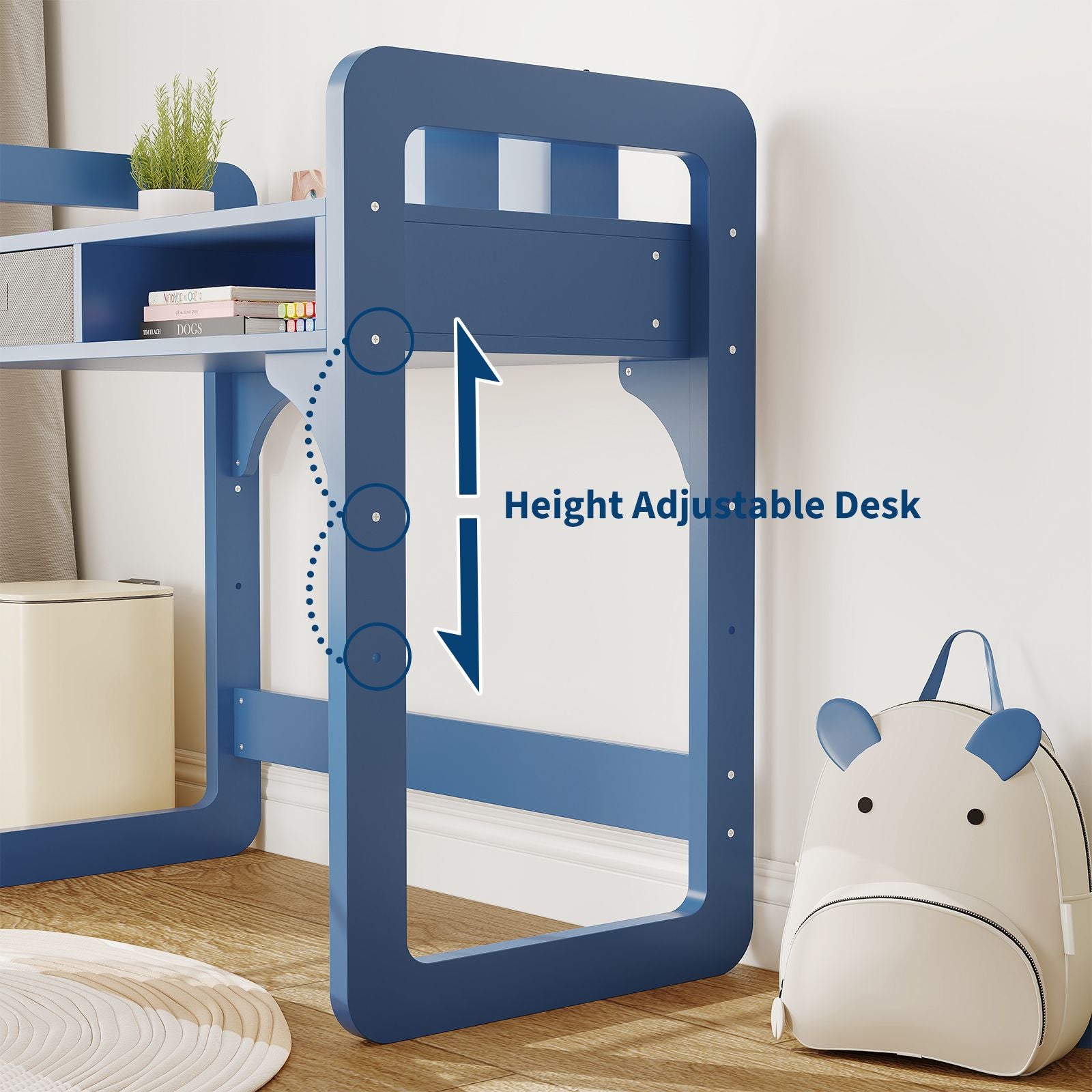 Cuties'S Writing Desk with Wood Frame | Durable Medium-Density Fiberboard Study Table for Cutiess