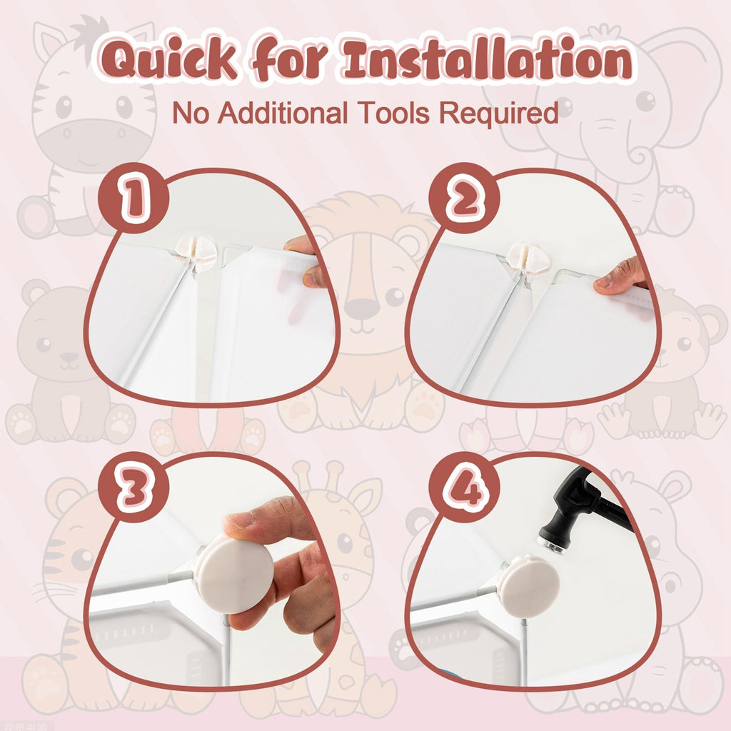 COSTWAY 8-Cube Wardrobe with Doors - Modular Storage Organizer