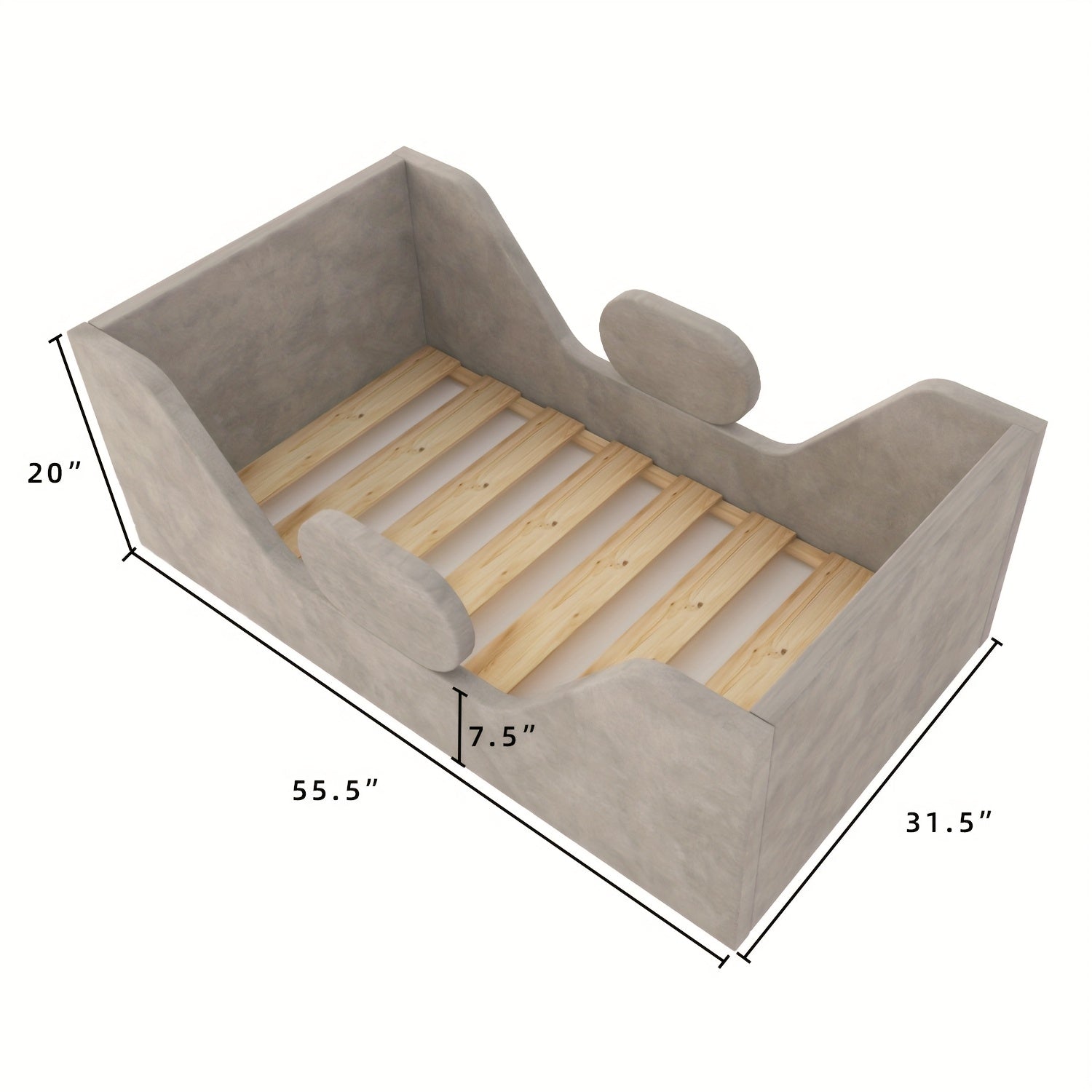 Toddler Bed, Child Bed for Kids with Extra Safty Broad, Standard Crib Size Toddler Bed