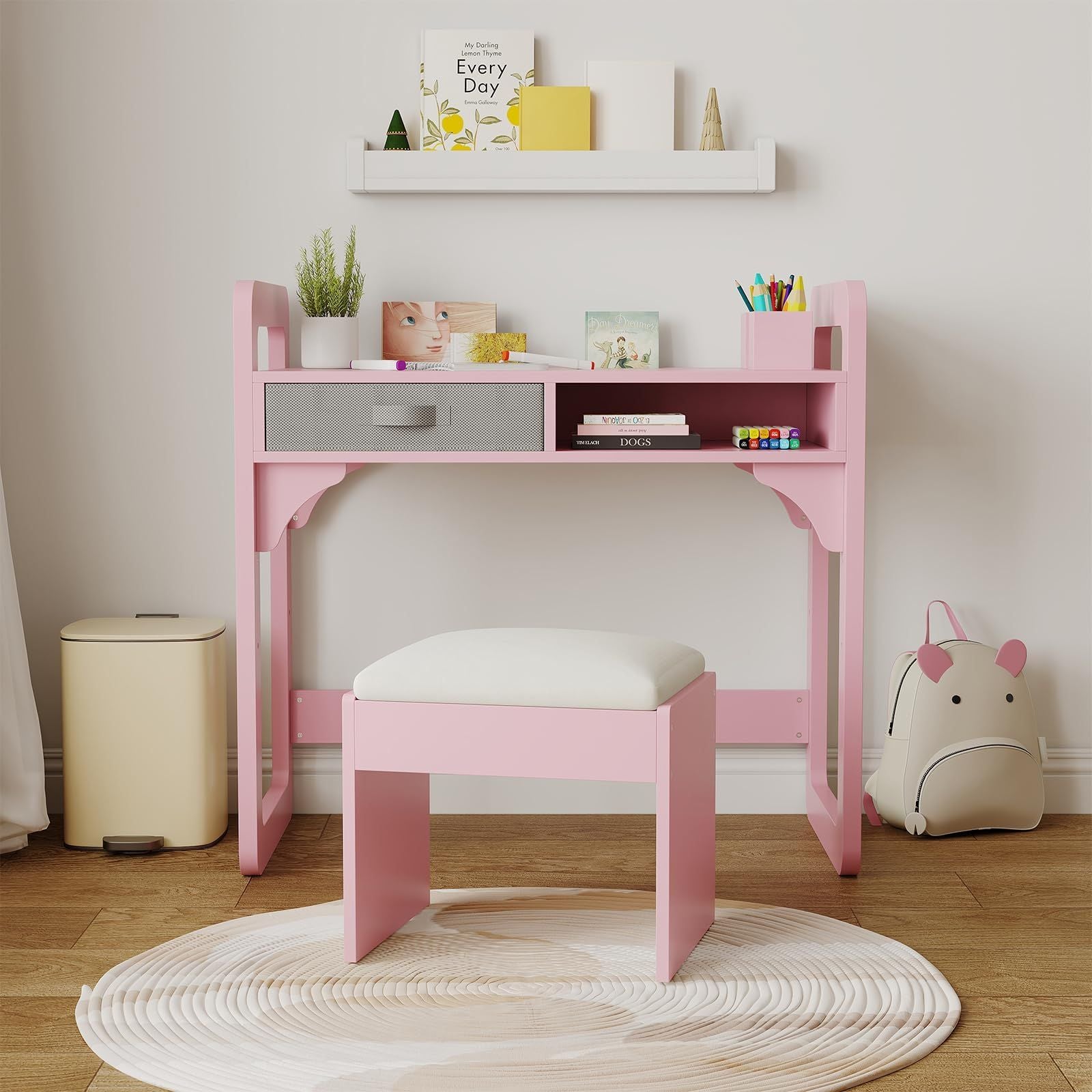 Kids Desk and Chair Set for Boys and Girls