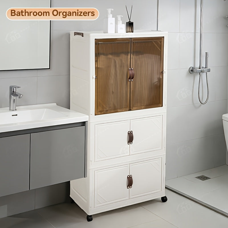 1\u002F2\u002F3-Tier Portable Foldable Wardrobe with 360° Spinner Doors