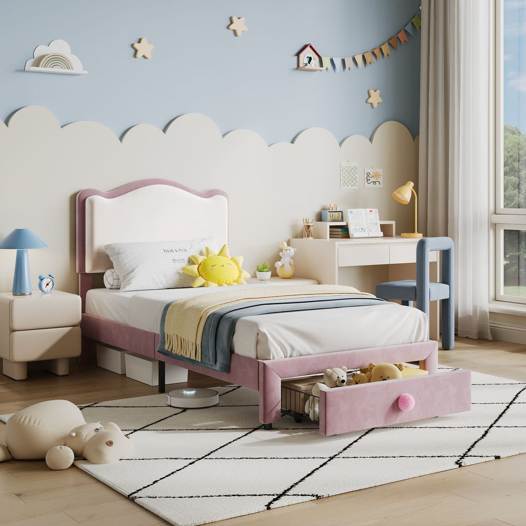 1 Box Plywood + Board Board + Flannel + Sponge Color Matching Flannel Children's Bed