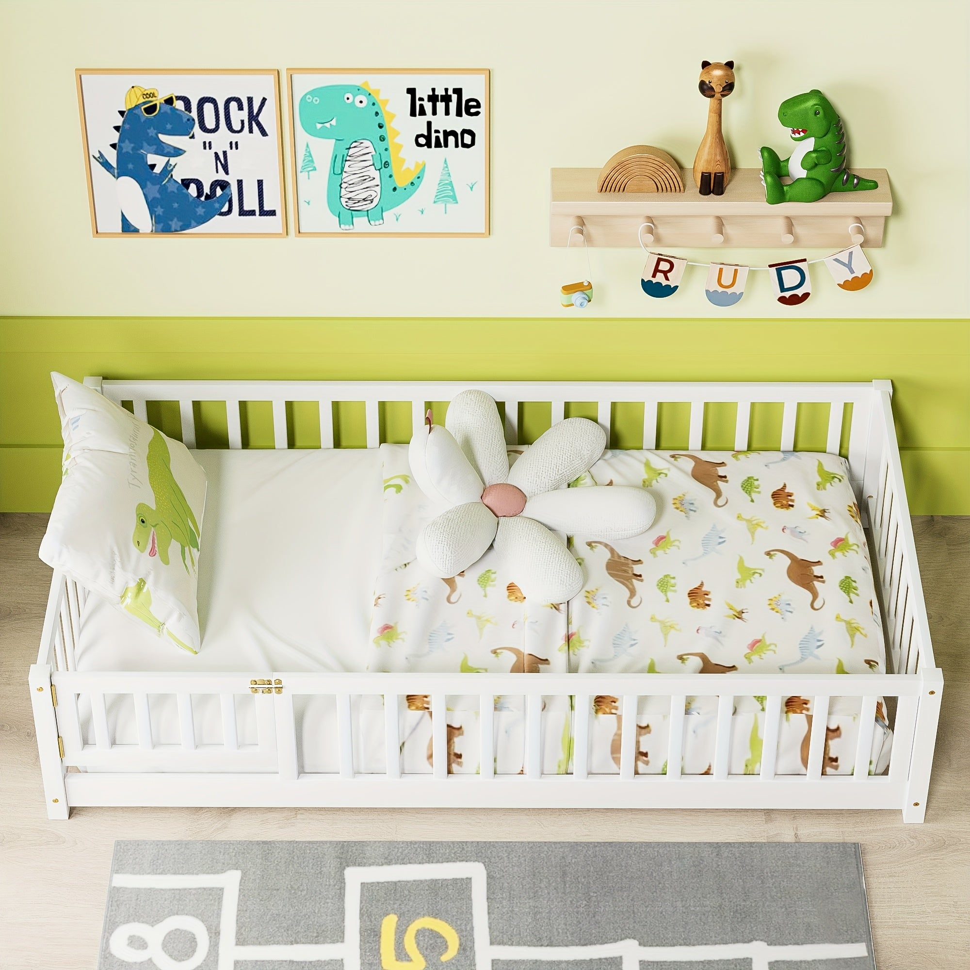 Kids' Solid Wood Bed Kids' Double\u002FFull\u002FQueen Bed Frame