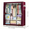 1pc Simple Wardrobe with Dust Cover, Easy-to-assemble Wardrobe