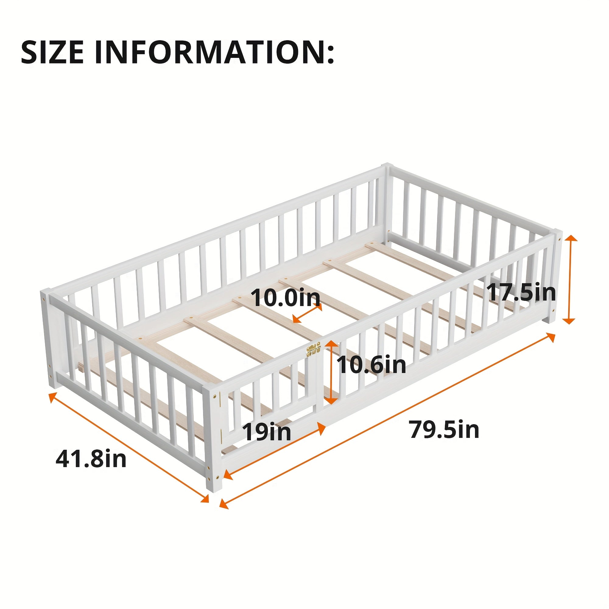 Kids' Solid Wood Bed Kids' Double\u002FFull\u002FQueen Bed Frame