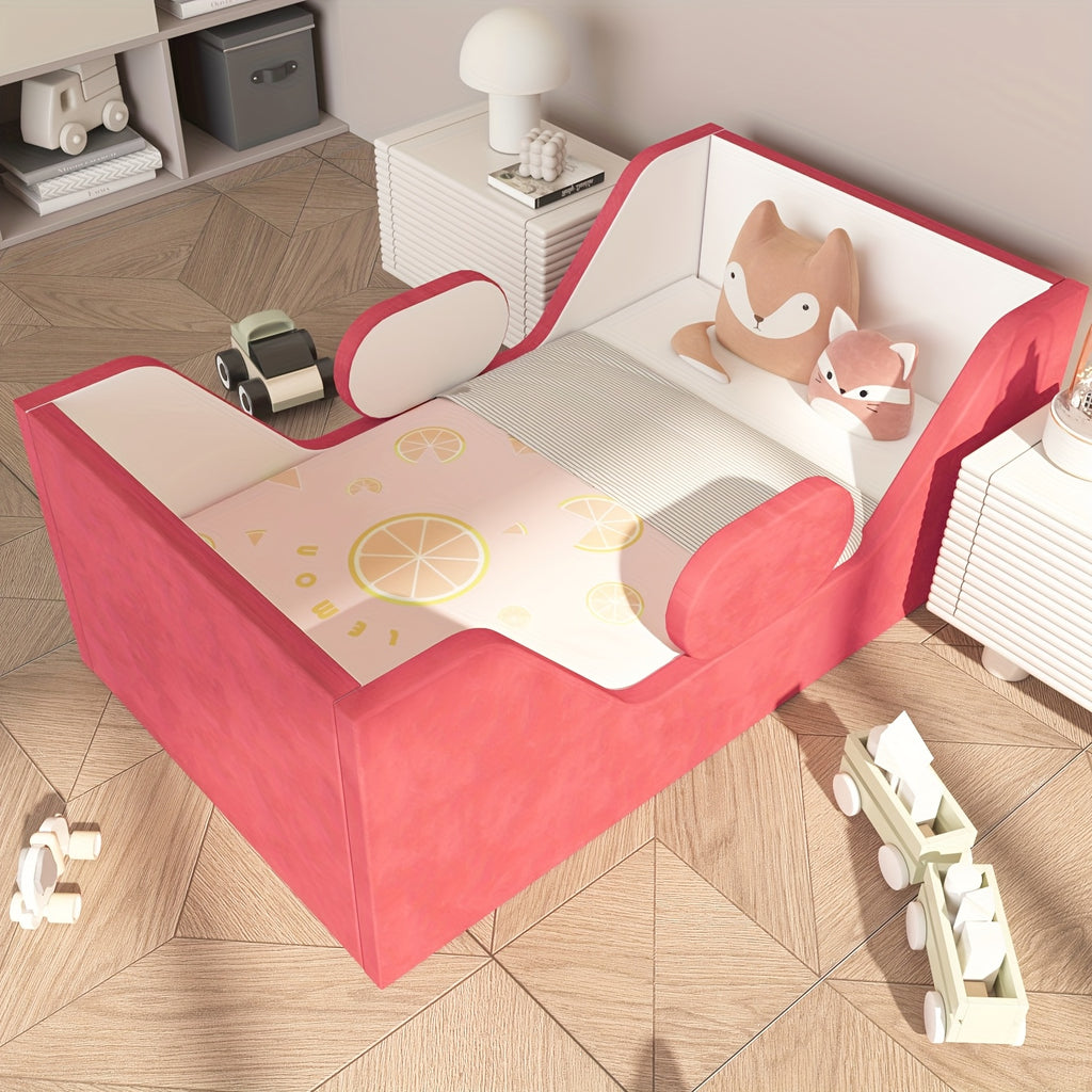 Toddler Bed, Child Bed for Kids with Extra Safty Broad, Standard Crib Size Toddler Bed